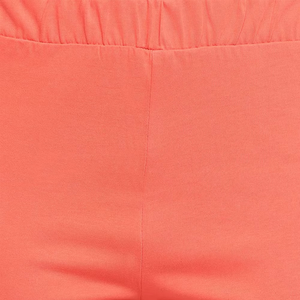 Ensemble short 2 pièces en corail pour femme, manches courtes, col rond, tricot en coton, tenue décontractée, printemps-été, couleur unie, longueur au-dessus du genou - Product Image 6