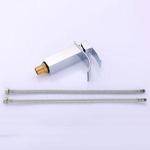 Rubinetto Moderno Monocomando Cromato per Bagno, Miscelatore Monoforo per Lavabo, Ideale per Arredi Bagno Moderni - Product Image 1