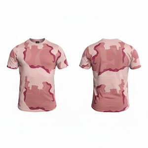 T-shirt à manches courtes tendance et personnalisé avec imprimé camouflage, col rond décontracté, vêtements de sport de plein air, t-shirts d'entraînement - Product Image 2