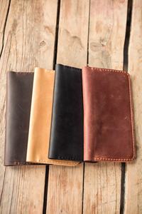 Handmade Genuine Leather Women's <b>Wallet</b> with Personalized Monogram Slim Long <b>Purse</b> Featuring Zippered Pockets LSW-0063F - Product Image 4