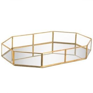 Premium Metal And <b>Mirror</b> Tray For Serving Food And Drinks For Wedding Party Event And Home Kitchen Use - Product Image 1
