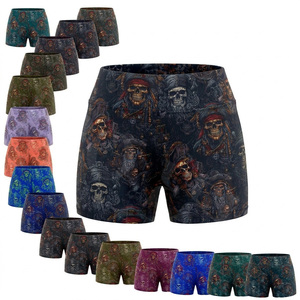Pantalones Cortos Deportivos Ajustables de Alta Sujeción, Cómodos, de Poliéster Elástico, con Diseño Personalizado Impreso, Modernos, para Correr - Product Image 1