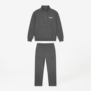 Ensemble de survêtement tendance pour homme, personnalisé, demi-zip, coupe ample, en coton - Product Image 4