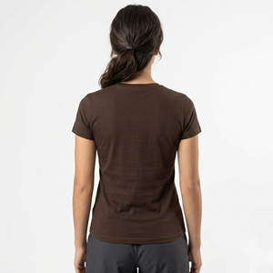 Camiseta Corta de Mujer, Cuello Redondo, Corte Ajustado, Manga Corta con Puños, Teñido con Pigmentos, Estilo Casual, Tejido de Algodón - Product Image 3