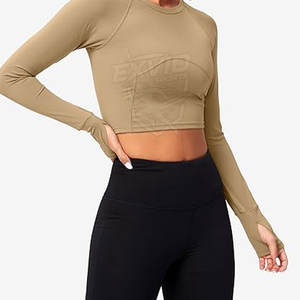 Light Weight Women <b>Crop</b> Compression <b>Tops</b> Quick Dry 2026 New Design Women <b>Crop</b> Compression <b>Tops</b> - Product Image 3