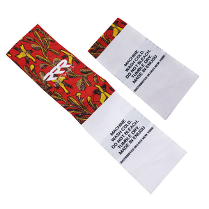 ป้ายทอคุณภาพสูงแบบกำหนดเอง ป้ายชื่อแบรนด์ โลโก้ ป้ายเสื้อผ้าลายดามัสก์ ป้ายเสื้อผ้าแบบพับกลาง - Product Image 3