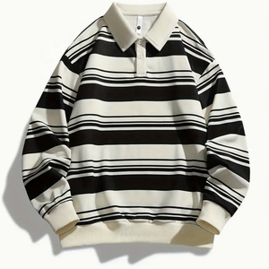 Camisetas deportivas de manga larga de material duradero para tenis y golf, polo antiarrugas para hombre. - Product Image 3