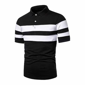 Stripe design short sleeve polo <b>shirts</b> custom color cotton polyester <b>collar</b> <b>t</b> <b>shirts</b> - Product Image 1
