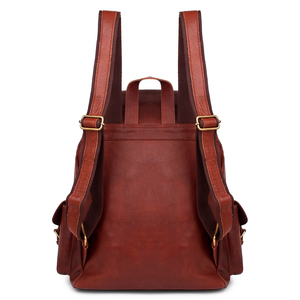 Minimalist <b>Leather</b> <b>Backpack</b> With Clean Design Spacious Storage Area Laptop Protection And Adjustable Shoulder Straps - Product Image 2