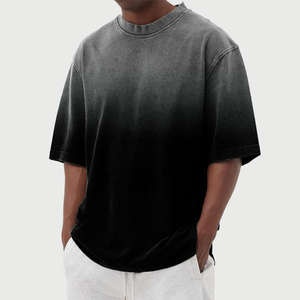 Camiseta Oversize Vintage para Hombre, Lavado Ácido, 240g, Unisex, Superventas, con Logotipo Personalizado Bordado, Estampado Gráfico, Corte Holgado, Lisa - Product Image 3