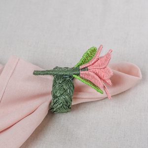 Anneau de serviette en fil de papier JNC Lily Flower, style bohème, écologique, décoration de table de mariage, couleurs personnalisables - Product Image 5