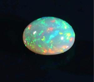 Opale d'Éthiopie naturelle multicolore, cabochon. Opale pour bijoux. - Product Image 6