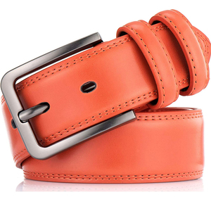 Ceintures en cuir de haute qualité pour hommes, dernier design, logo personnalisé imprimé, prix bas, boucle à ardillon. - Product Image 5