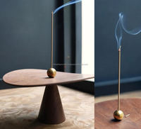 Porte-encens en bois - Embrassement de la Nature - Brûleur d'encens artisanal en acacia noir - Décoration aromatique tibétaine pour la maison - Méditation - Lecture
