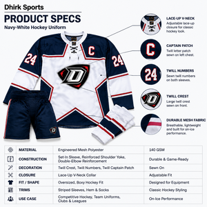Camiseta de Hockey Sublimada con Impresión Personalizada, 100% Poliéster Malla, Cuello en V, Uniformes de Equipo, Nombre del Jugador, Bandera, Absorbe la Humedad, OEM - Product Image 4
