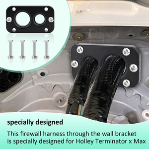 01232023 untuk Holley Terminator x Max Harnesses untuk Lubang Kabel Firewall, Spacer Kabel Aluminium 2 Lubang - Product Image 5