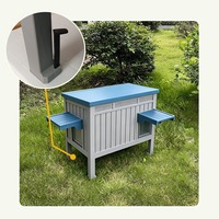Abri extérieur robuste surélevé, résistant aux intempéries et à la pluie, pour animaux de compagnie (chats, chiots, chatons) et petits animaux de jardin
