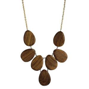 Collar Tribal de Madera Ecológico Hecho a Mano por RR ENTERPRISES para Mujer, Joyería Única de la India RR202515750 - Product Image 3