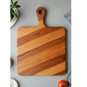 Planche à découper multifonction en bambou avec rainure pour les jus, poignée, plateau de service pour fruits, légumes et viande - Product Image 6