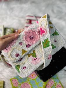 Vintage Inspired Floral Seed Bead <b>Handbag</b> - Product Image 2