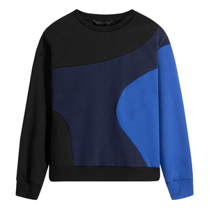 Sudadera Oversize de Mujer con Bloques de Color, Antiarrugas, Cuello Redondo, Hombros Caídos, Tejida 100% Algodón, Estilo Casual para Otoño - Product Image 4
