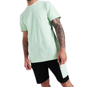 Ensemble de vêtements de sport pour homme, décontracté, été, deux pièces, t-shirt et short, avec impression personnalisée, 100% coton, séchage rapide - Product Image 2