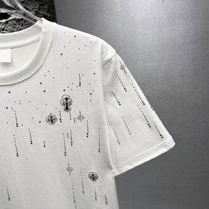 T-shirt en strass de qualité supérieure fabriqué au Pakistan, t-shirt en strass avec logo personnalisé de haute qualité pour la vente en ligne - Product Image 6