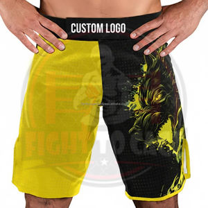Shorts de boxe et de MMA imprimés en polyester extensible 100 %, respirants et légers, unisexes, service OEM/ODM haute performance - Product Image 3