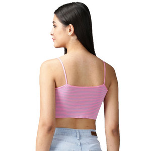 Hot Selling Factory <b>Low</b> Price Oem Service Crop <b>Top</b> Women Custom Logo 100% Cotton Women Blank Cropped <b>Top</b> - Product Image 5