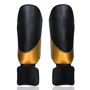 Wholesale <b>Cheap</b> Price Shin <b>Pads</b> High Quality Boxing Training Wear Leather Material Shin <b>Pads</b> - Product Image 2