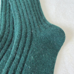 Wholesale Men's <b>Thick</b> Wool Crew <b>Socks</b> Solid Classic Ribbed Green Knitted <b>Winter</b> Thermo <b>Socks</b> Daily Wear - Product Image 6