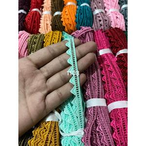 Encaje de algodón de último diseño, fabricante personalizado de encaje floral, diseño de color personalizado, encaje para ropa, encaje de moda para vestidos - Product Image 1