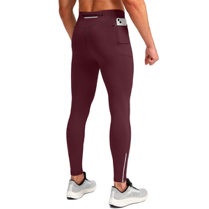 Pantalon de sport léger pour homme, pantalon de compression respirant, élastique, avec cordon de serrage, poches arrière zippées cachées, pantalon de fitness - Product Image 2