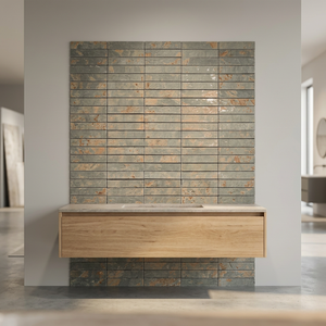 Tuiles murales en céramique en mosaïque de bande, en porcelaine turquoise et marron, pour salle de bain et cuisine, prix de gros, décoration chinoise - Product Image 5