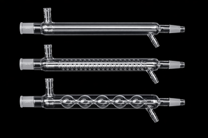 Condensador Liebig de Vidrio Borosilicato, Condensador de Serpentín y Condensador de Bulbo Allihn con Junta 24/29 – Juego de Condensadores para Destilación de Laboratorio - Product Image 2