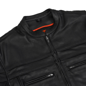 Ventes en gros de vestes en cuir pour hommes, couleur unie, vêtements décontractés, streetwear, nouvelle mode, vestes en cuir confortables pour hommes - Product Image 5