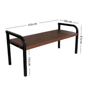 Modern Wooden <b>Storage</b> <b>Bench</b> with Steel Frame Durable Design for <b>Living</b> <b>Room</b> Use - Product Image 6