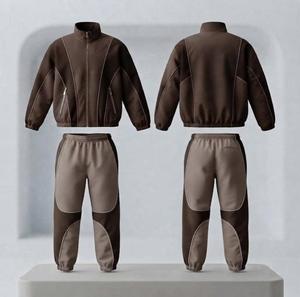 ชุดวอร์มผู้ชาย 2 ชิ้น เสื้อแจ็คเก็ตคอตั้งแบบซิปและกางเกงขายาว ชุดกีฬา - Product Image 2