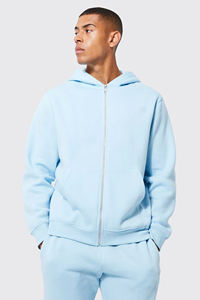 Men's Lightweight Custom Logo Regular fit <b>Crop</b> <b>Zip</b> <b>up</b> Hoodie & Straight leg Jogger set French terry DTG Printing Men Tracksuit - Product Image 3