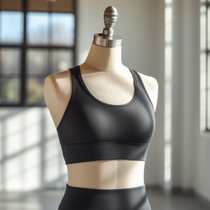 Medium Support Plus Size Breathable <b>Racerback</b> Sleeveless Yoga Sports <b>Bra</b> with Nylon Spandex Material and OEM/ODM Customization - Product Image 3