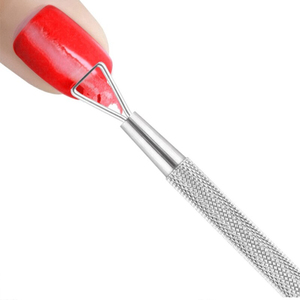 1 pièce Repousse-cuticules argenté en acier inoxydable pour dissolvant de vernis gel UV et peaux mortes, outils de manucure et pédicure - Product Image 1