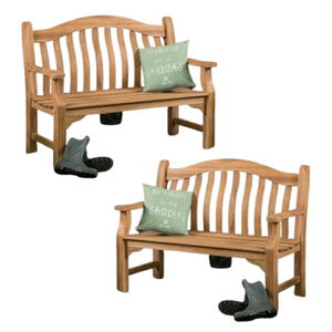 Banc de jardin en bois de teck pour parc de jardin Coutyard Super confortable pour 2 places Qualité supérieure - Product Image 6