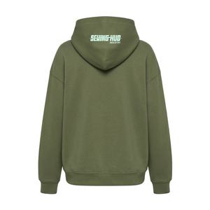 Sewing Hub Industry – Sweat à capuche pour femme 100 % coton, style streetwear décontracté, épaules tombantes, respirant, tricoté, à motifs, à prix abordable - Product Image 2