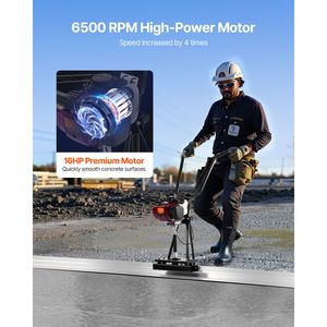 Vibratore per calcestruzzo a 4 tempi con piastra in alluminio e set di barre a bordo dritto regolabili in altezza - Product Image 2