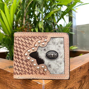 Cartera de cuero con herramientas manuales de nuevo diseñador, Cartera de piel de vaca con cremallera larga para hombre, soporte para efectivo de Color marrón a la moda, regalo para él - Product Image 4