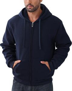 Sweat à capuche en polaire zippé pour homme, coton, hiver, fabricant en gros - Product Image 1