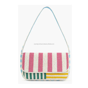 กระเป๋าคลัทช์แฟชั่นลูกปัดแฮนด์เมดสไตล์อินเดียสำหรับผู้หญิงกระเป๋าช้อปปิ้งตอนเย็นสไตล์โบฮีเมียนกระเป๋าสะพายข้าง - Product Image 1