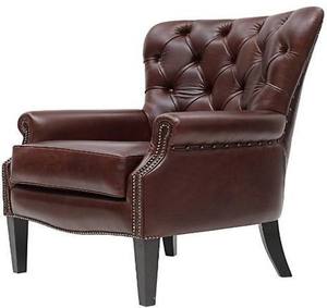 Sofá inflable moderno de lujo de alta calidad de cuero genuino Chesterfield de un asiento tamaño personalizable marco de madera sala de estar - Product Image 4