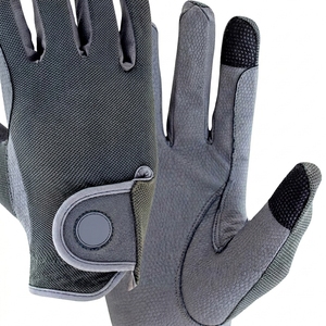 Gants d'équitation en cuir d'été respirants, ajustables, durables, coupe-vent et antidérapants - Product Image 6