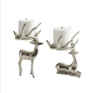Deer Head Metal Candle Holder Christmas <b>Table</b> Decor Antler Design Tealight Holder Home <b>Decoration</b> - Product Image 1